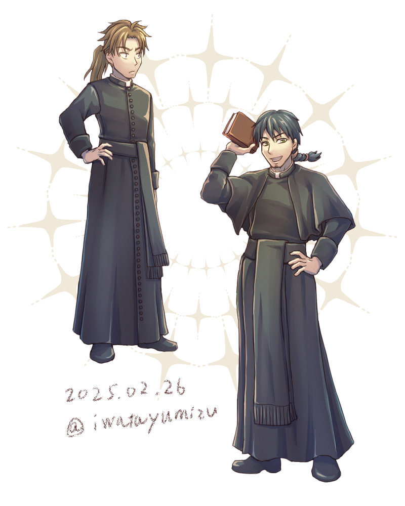 神父服コスプレをしている汰豪と渉清